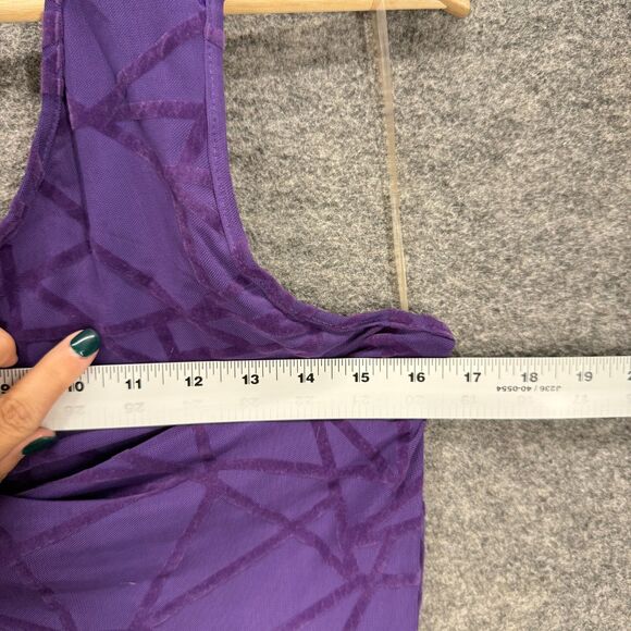 Ellie & Kate Dress Women M Medium Purple Geometric Maxi Long Sleeveless Halter - Picture 3 of 6